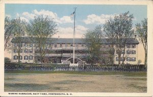 WWI Military, US Navy Yard, Portsmouth NH, Marine Barracks, USMC, Marines, 1918?