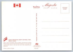 Castle Mountain, Banff National Park Alberta Canada, Chrome Postcard