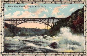 US New York Niagara Falls Whirl Pool Rapids Bridge Passepartout postcard B933