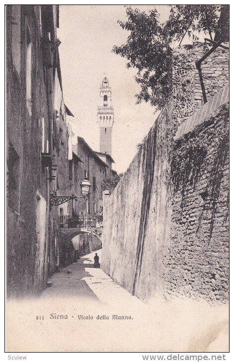 Vicolo Della Manna, SIENA (Tuscany), Italy, 1900-1910s