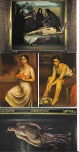 Rimero de Torres. Nude paintings Lot of 3 modern Spanish postcards