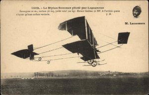 France Pioneer Aviation Le Biplan Sommer pilote pas Pilot Legagneux c1910 PC