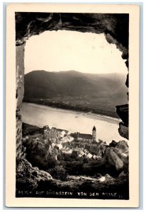 View Of Flick On Durnstein From The Ruin Austria Posted RPPC Photo Postcard