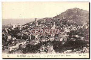 Old Postcard La Turbie Vue Generale taken Mount Balaille