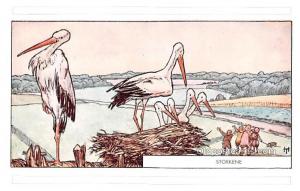 The Storks Artist Hans Tegner Unused 