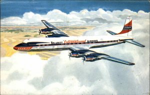 Braniff International Airways Airlines Airplane Douglas DC-7C Vintage Postcard