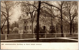 Administration Building at Rock Island Arsenal Davenport IA c1909 Postcard C27