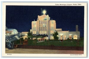 c1940's Tulsa Municipal Airport Airlines Building Tower Tulsa Oklahoma Postcard