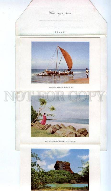 164017 Greetings from CEYLON Negombo Sigiriya SET of 9 cards