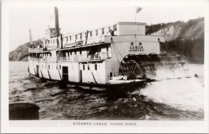 Steamer 'Casca' White Pass & Yukon River YT Ship Gowen Sutton RPPC Postcard H51