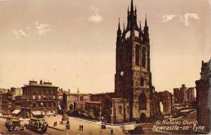 BR69864 st nicolas church newcastle on tyne  tramway   uk