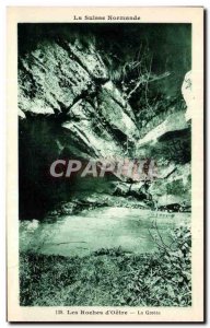 Old Postcard of The Rocks & # 39Oetre Cave Suisse Normande