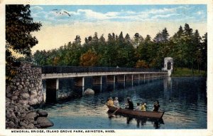 Abington, Massachusetts - Rowing under the Memorial Bridge at Island Grove Park