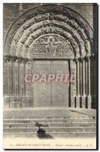 Postcard Abbey of St Denis Portal Central Porch