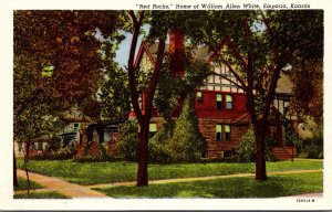 Kansas Emporia Red Rocks Home Of William Allen White Curteich
