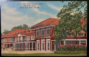 Vintage Postcard 1953 Oak Park Country Club, Thatcher Rd., Oak Park, Illinois