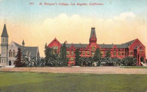 ST. VINCENT'S COLLEGE LOS ANGELES CALIFORNIA POSTCARD (c. 1910)