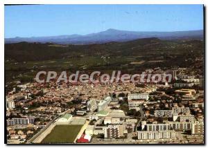 Postcard Modern Bagnols Sur Ceze View Aerienne In Rear Map Mont Ventoux