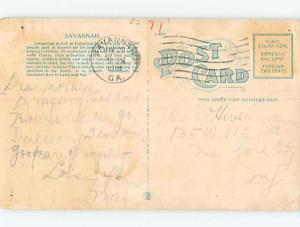 W-Border POST OFFICE SCENE Savannah Georgia GA d8938