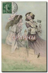 Old Postcard Fantasy Illustrator Women Easter