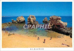 Postcard Modern Praia de Sao Rafael Albufeira Portugal