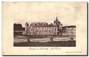 Old Postcard Chateau De Chantilly The Facade