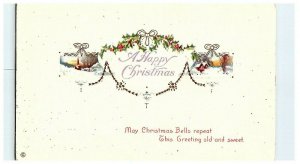 Vintage A Happy Christmas May Christmas Bells Repeat Posted