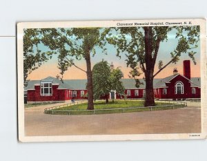 Postcard Claremont Memorial Hospital Claremont New Hampshire USA