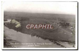 Postcard Modern Horse Riding Equestrian Vichy General view of plane taking ra...