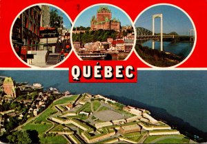 Canada Quebec Multi View Chateau Frontenac The Citadelle and More 1985