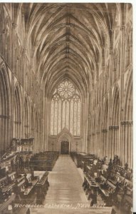 Worcestershire Postcard - Worcester Cathedral - Nave West - Ref TZ8857