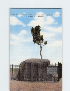 Postcard Tree Rock On The Lincoln Highway, In Beautiful Wyoming