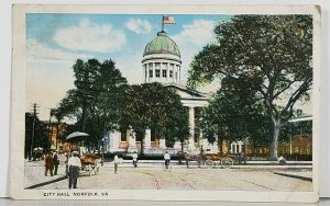 Norfolk Virginia City Hall 1919 Postcard J19