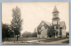 FORT FAIRFIELD ME METHODIST CHURCH ANTIQUE REAL PHOTO POSTCARD RPPC