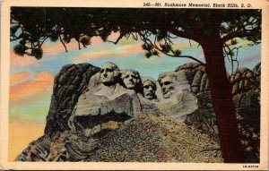 South Dakota Black Hills Mount Rushmore Memorial 1948 Curteich