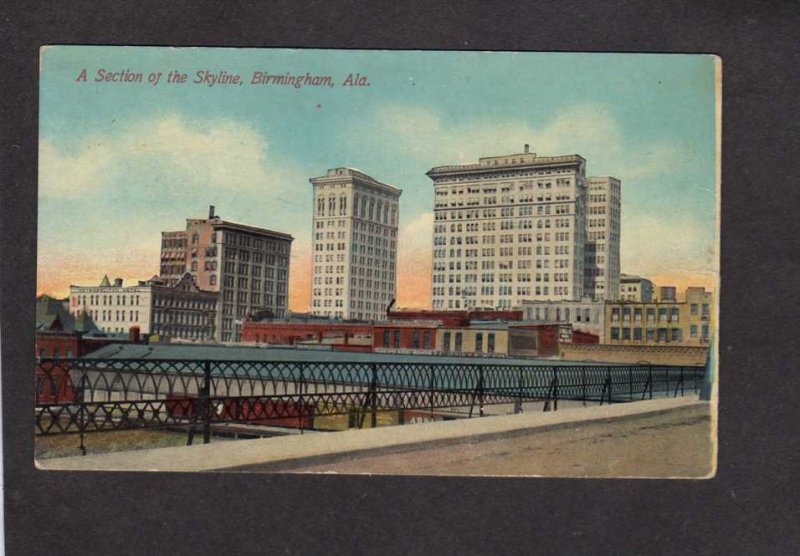 AL Skyline Birmingham Alabama Postcard Advertising Facts about City