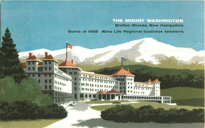 Postcard The Mount Washington, Bretton Woods, NH Posted 1958