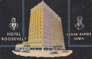 Iowa Cedar Rapids Hotel Roosevelt Curteich