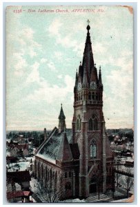 1915 Zion Lutheran Church Appleton Wisconsin WI Antique Posted Postcard