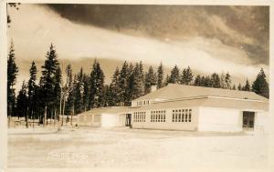 RPPC Postcard; New School, Gilchrist OR Klamath County, Photo Art Studio of Bend