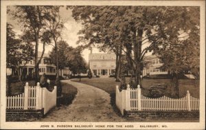 Salisbury Maryland MD Home for the Aged Retirement Home Vintage Postcard