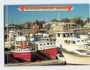 Postcard A Busy Harbor Kennebunkport Maine USA