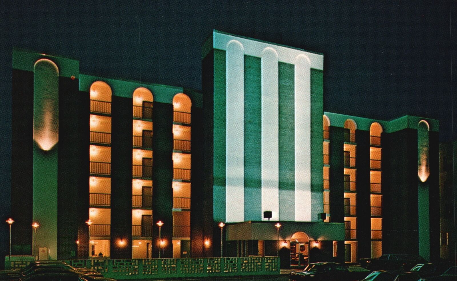 Vintage Postcard Triton Towers Oceanfront Resort Motel Rooms Virginia