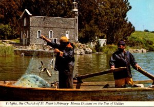 Israel The Sea Of Galilee Fisherman At The Church Of St Peter's