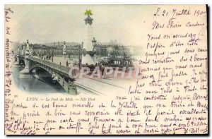 Postcard Old Lyon Pont du Midi Tram Map 1900
