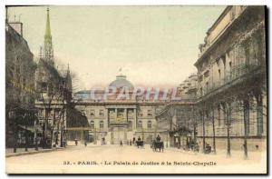 Old Postcard The Paris Court House Sainte Chapelle