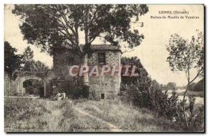 Postcard Ancient Ruins Du Moulin De Lunel Vendran