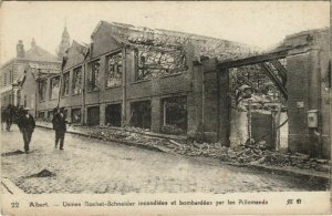 CPA Guerre Military ALBERT Usines ROCHET-SCHNEIRES incendiée (807056)