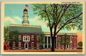 State House Building Dover DE Delaware UNP Unused Linen Postcard I4