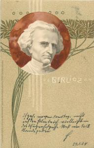 Art Nouveau Louis-Hector Berlioz French Romantic music composer postcard